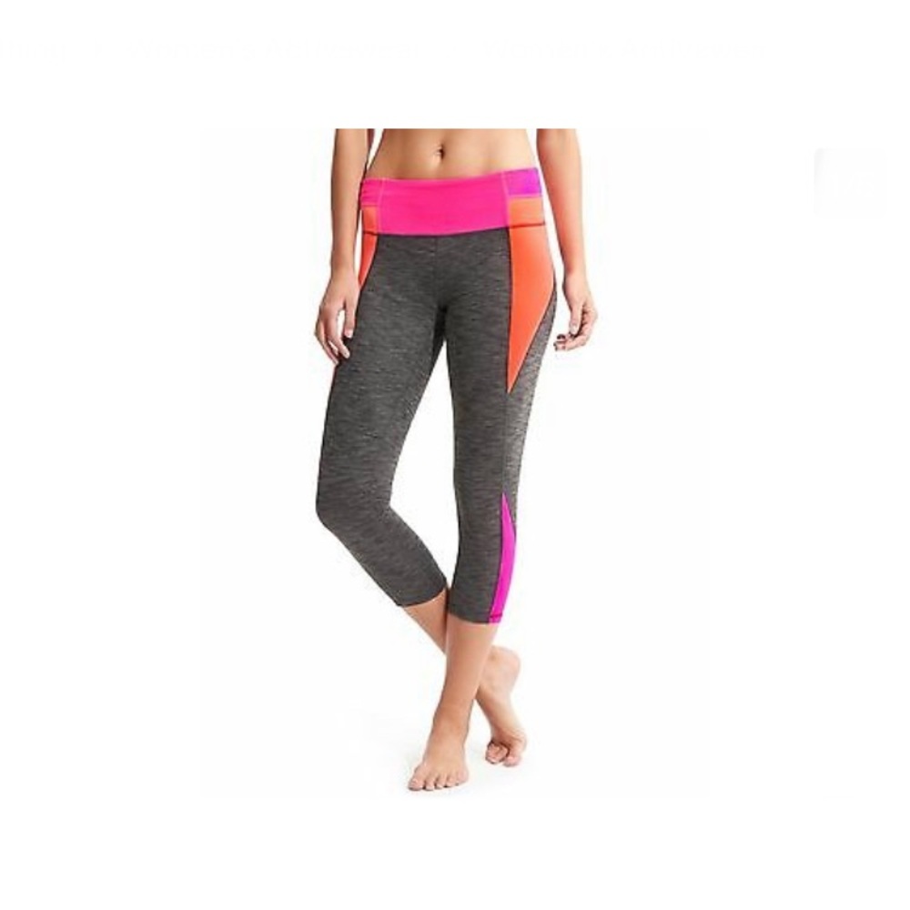 Athleta colorblock Capri leggings size small
